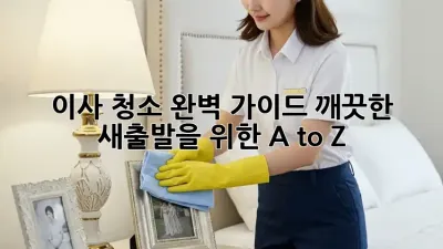 이사 청소 완벽 가이드: 깨끗한 새출발을 위한 A to Z